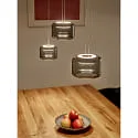 Knapstein LED Pendelleuchte SIDRA-3, 6-flammig, rund, 75W, 2200-3000K, 7722lm, IP20, dimmbar, Graphit anthrazit