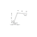 Knapstein LED Tischleuchte TESSA-T, 17W, 2200-3500K, 1904lm, IP20, Nickel matt