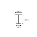 Knapstein LED Tischleuchte TILDA-T, 17W, 2200-3500K, 1904lm, IP20, dimmbar, mattnickel