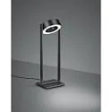 Knapstein LED Tischleuchte WEGA-T, 2-flammig, rund, 24W, 2200-3000K, 2548lm, IP20, dimmbar, schwarz