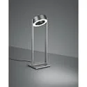 Knapstein LED Tischleuchte WEGA-T, 2-flammig, rund, 24W, 2200-3000K, 2548lm, IP20, dimmbar, Graphit anthrazit