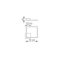 ceiling luminaire YOKO-Q500 square IP20, nickel matt dimmable