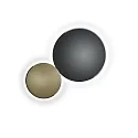 Knapstein LED Deckenleuchte ASTRA-60, 1-flammig, rund, 56W, 2700K, 6266lm, IP20, dimmbar, schwarz metallic, Applikation nickel matt