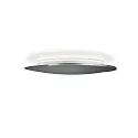 Knapstein LED Deckenleuchte ASTRA-40, 1-flammig, rund, 39W, 2700K, 4338lm, IP20, dimmbar, schwarz metallic, Applikation nickel matt
