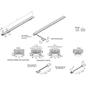 Doppelter, steckbarer LED Stab LED TWIN-STICK 2, ohne Dunkelzonen, 24V DC, 30cm, 72 LED, 4.4W 5000K 55°, CRi >80