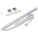 Steckbarer LED-Stab, ohne Dunkelzonen, 6W, 5000K, 455lm, IP20, 30cm, inkl. Anschlusskabel, aluminium, transparent