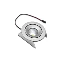 LED Einbaustrahler SR 68-LED, IP44, 350mA, CRi>90m UGR<19, kardanisch schwenkbar 20°, 4.8W 3000K 35°, Chrom matt