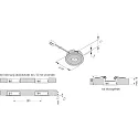 Recessed LED spot AR 35-LED, LED 24, 24VDC, CRi>90, stainless steel look / real glass, 2.5W 3000K