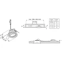 LED Einbaustrahler SR 45-LED, IP44, 350mA, schwenkbar 20°, 4.8W 3000K, weiß