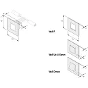 Hera LED Wandeinbauleuchte LED Wall F für Unterputz- und Hohlwanddosen, IP20, 7.5 x 7.5cm, 230V, 1.8W 3000K 90lm, weiß