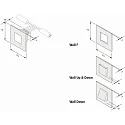 recessed luminaire WALL I DOWN down, with sensor IP20, stainless steel  1,8W 90lm 3000K 120° 120° CRI 80