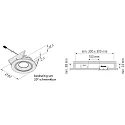 Recessed LED luminaire Dynamic SR 68-LED for BAP, IP44, LED 24, 6.5W 2700-5000K 420lm 40°, CRi>90, swiveling, matt chrome