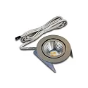 Recessed LED luminaire Dynamic SR 68-LED for BAP, IP44, LED 24, 6.5W 2700-5000K 420lm 40°, CRi>90, swiveling, inox