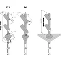 LED MONO SPOT für Objektbeleuchtung, Höhe stufenlos bis 30cm, 24V DC, CRi >90, drehbar, neigbar, 3W 3000K 150lm 38°, Schwarz