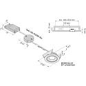 Recessed swiveling LED spot Dim-2-Warm SR 68, IP44, 350mA, UGR<19, 6.5W 2000K-3000K 455lm 43°, white