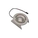 Schwenkbarer LED Einbaustrahler Dim-2-Warm SR 68, IP44, 350mA, UGR<19, 6.5W 2000K-3000K 455lm 43°, Edelstahloptik