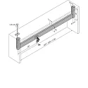 Hera under-cabinet luminaire with motion detector IP20, black 7,8W 290lm 4000K CRI 90-100 100cm