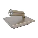 LED Bett-Leseleuchte BL1, ohne Schalter, Einbau / Aufbau, 230V, 3W 3000K 180lm 40°, CRi>90, dreh- und schwenkbar, Edelstahl
