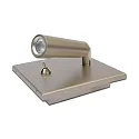 LED Bett-Leseleuchte BL1, mit Schalter, Einbau / Aufbau, 230V, 3W 3000K 180lm 40°, CRi>90, dreh- und schwenkbar, Edelstahl