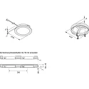 Hera LED Möbel-Einbauleuchte FAR 58, IP44/IP20, rund, Ø 6.5cm, LED-24-Stecker, CRi >90, 3W 3000K 225lm 115°, schwarz matt