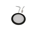 LED Möbel-Einbauleuchte FAR 58, IP44/IP20, rund, Ø 6.5cm, LED-24-Stecker, CRi >90, 3W 4000K 225lm 115°, schwarz matt