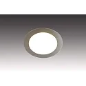 Hera LED Möbel-Einbauleuchte FAR 58, IP44/IP20, rund, Ø 6.5cm, LED-24-Stecker, CRi >90, 3W 3000K 225lm 115°, Edelstahl-Optik