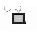 Hera LED Möbel-Einbauleuchte FAQ 58, IP44, eckig, 12mm flach, CRI >90, ohne BG, Metall, 3W 4000K 225lm, schwarz