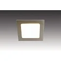 LED Möbel-Einbauleuchte FAQ 58, IP44/IP20, eckig, LED-24-Stecker, CRi >90, 3W 3000K 225lm 115°, Edelstahl-Optik