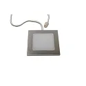 LED Möbel-Einbauleuchte FAQ 58, IP44/IP20, eckig, LED-24-Stecker, CRi >90, 3W 4000K 225lm 115°, Edelstahl-Optik