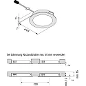 Hera LED Einbauleuchte DYNAMIC FAR-58 mit Flächenlicht, IP44, rund, 3W 2700-5000K, CRi>90, Edelstahl-Optik
