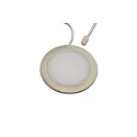 Recessed LED area light luminaire FAR 68-LED, IP44, round, LED24 connection, CRi>90, 3000K 270lm 110°, inox