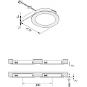 Hera Recessed LED area light luminaire FAR 68-LED, IP44, round, LED24 connection, CRi>90, 3000K 270lm 110°, inox