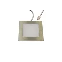 Recessed LED area light luminaire FAR 68-LED, IP44, angular, LED24 connection, CRi>90, 3000K 270lm 110°, inox