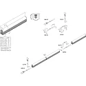 Hera LED Aufbau-Linienleuchte EcoLite F HO, IP20, 230V, Flächenlicht, verbindbar, 60cm, 8.5W 3000K 880lm 170°