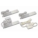 under-cabinet luminaire S-PAD F incl. driver, set of 3, with touch dimmer IP20