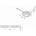 Hera LED Möbel-Einbauleuchte AR 45 ZOOM, rund, fokussierbar 17-50°, LED 24-Stecker, exkl. BG, 3W 4000K 175lm, chrom-matt