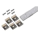 Hera mounting bracket TAPE L set of 5, silver