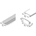 LED Abdeckprofil 25mm, für 22mm Fräsnuten und 34mm Profile, 600cm (Rollenware), leicht mattiert