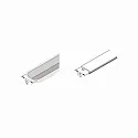 LED Abdeckprofil 15mm, für 12mm Fräsnuten und Profile, 600cm (Rollenware), stark mattiert, leicht schwarz mattiert