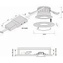 Hera Outdoor LED Einbaustrahler ECO R 68, 230V, 5/8W (multi) 2700-6000K, (CCT Switch) 60°, dimmbar, ohne Blende, starr