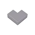 Zubehör für Aufbauprofil - Eckabdeckung, außen, aluminium