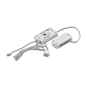 Mini motion detector PIR 2 incl. 20cm cablel with LED24-plug, 20cm + 11-fold distributor, white
