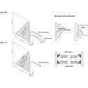 Möbel-Doppelsteckdose LUXOR 2 ST zur Aufbau-Eckmontage, 220-240V AC, 2 Schuko-Steckdosen, Edelstahl-Optik