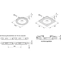 LED Einbaustrahler AR 78-LED, rund, Ø 9cm, mit LED-24 Stecker, CRi>95, blendfrei, starr, 7.5W 3000K 450lm 80°, Edelstahl