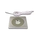 LED Einbaustrahler AQ 78-LED, eckig, 9 x 9cm, mit LED-24 Stecker, CRi>95, blendfrei, starr, 7.5W 3000K 450lm 80°, Edelstahl