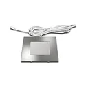 Flache LED Flächenlicht-Einbauleuchte FQ 68-LED, eckig, IP44, mit LED-24 Anschluss, CRi>90, 4W 3000K 270lm 110°, Chrom matt