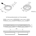 LED Einbaustrahler DYNAMIC FR 55-LED mit Flächenlicht, 3W 2700-5000K, Edelstahloptik