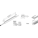 Hera Slim LED luminaire Dynamic LED IN-Stick SF, recessed furniture mount, IP44, 53cm, 24V DC, 8.6W 2700-5000K