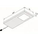 Hera Flat LED under-cabinet luminaire Dynamic LED Slim-Pad F, 24V-LED Dynamic, 5W 2700-5000K 285lm 110°, white