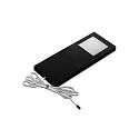 Flat LED under-cabinet luminaire Dynamic LED Slim-Pad F, 24V-LED Dynamic, 5W 2700-5000K 285lm 110°, black